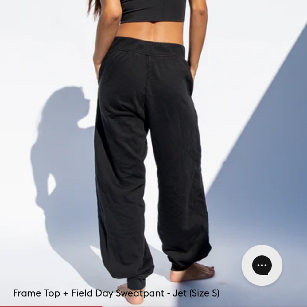 Left On Friday black barrel shape Field Day Sweatpants, S, EUC, hang dried only